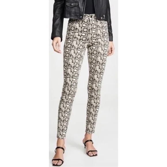 Good American Good Legs Snakeskin Print High Rise Skinny Jeans Size 2/26 - Picture 1 of 15